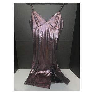 Metallic Plum Dress